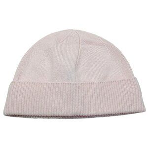 Cashmere Knit Hat Pink Ribbed Fold-Over Cuff One Size Ultra Soft Phenix NEW